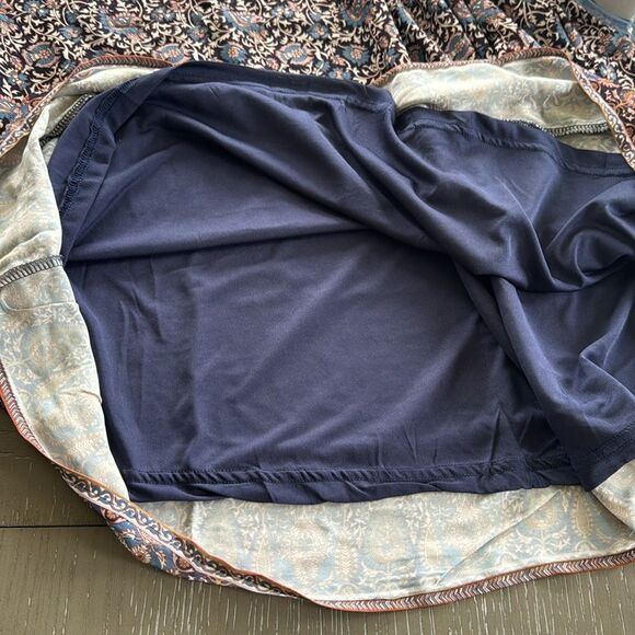 Threadgrit Ladies Gretchen Smocked Back Blue Multi Floral Maxi Dress Size M NWT - Picture 13 of 15